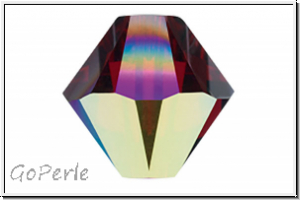 Swarovski Bicone 5328, 4mm, 208AB - siam, AB, 25 Stk.